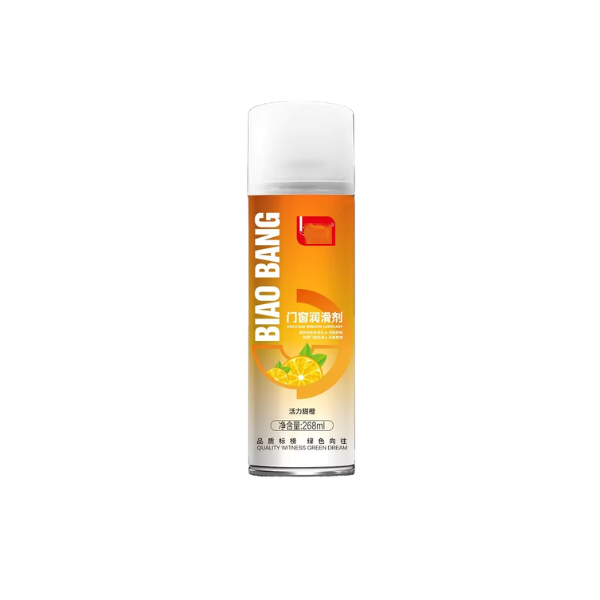 Orange silicone lubricant spray